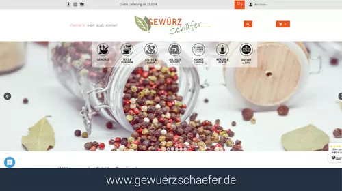 Webseite Gewürz Schäfer