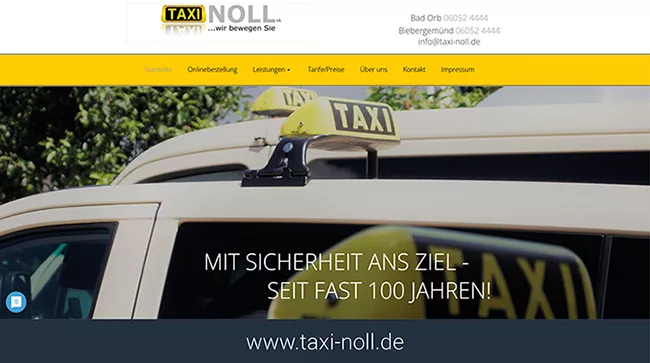 Webseite Taxi Noll