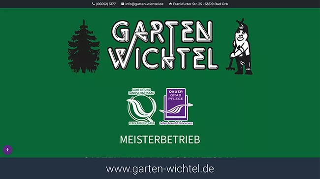 Webseite Garten Wichtel