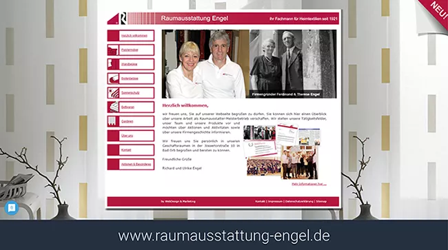 Webseite Raumausstattung Engel