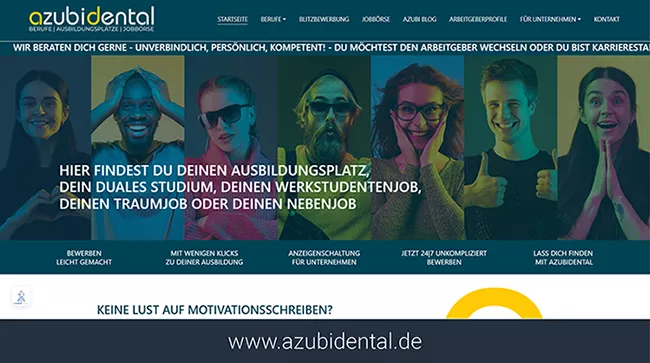 Webseite azubidental