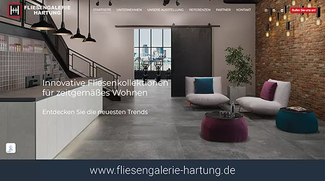 Webseite Fliesengalerie Hartung