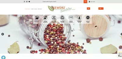 Website von Gewürz Schäfer in Frammersbach – Webdesign von WebDesign & Marketing