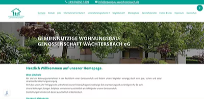 Website der GeWoBau Wächtersbach – Webdesign von WebDesign & Marketing