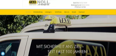 Website von Taxi Noll in Bad Orb – Webdesign von WebDesign & Marketing