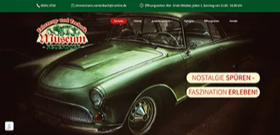 Website des Fahrzeug- und Technikmuseums Neuendorf – Webdesign von WebDesign & Marketing