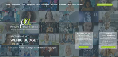 Website der rhoalpha Personalagentur in Bad Orb – Webdesign von WebDesign & Marketing