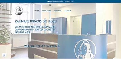 Website der Zahnarztpraxis Dr. Rossi in Bad Orb – Webdesign von WebDesign & Marketing