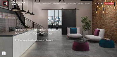 Website der Fliesengalerie Hartung in Neustadt a. Main – Webdesign von WebDesign & Marketing