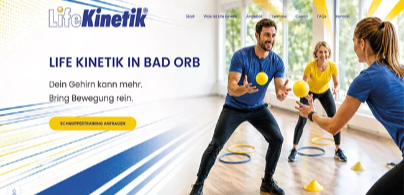Landingpage von Life Kinetik Bad Orb – Webdesign von WebDesign & Marketing