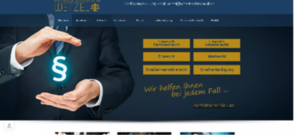Website der Rechtsanwaltskanzlei Wetzel in Bad Orb – Webdesign von WebDesign & Marketing