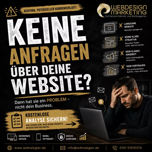Keine Anfragen über Deine Webseite