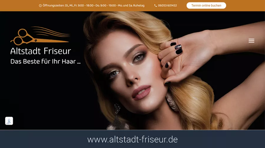 Webdesign-Referenz Altstadt-Frisör im Main-Kinzig-Kreis