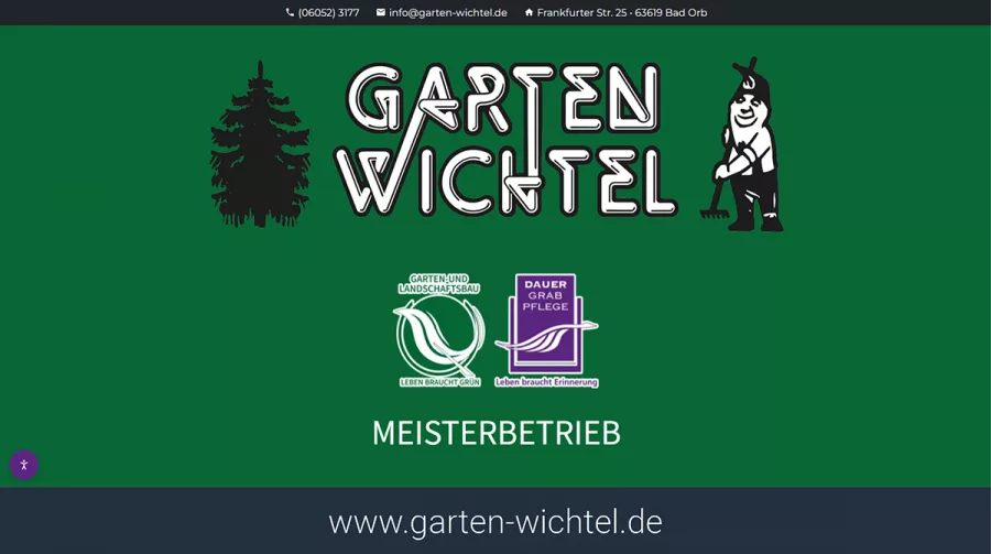 Webdesign-Referenz Garten-Wichtel im Main-Kinzig-Kreis