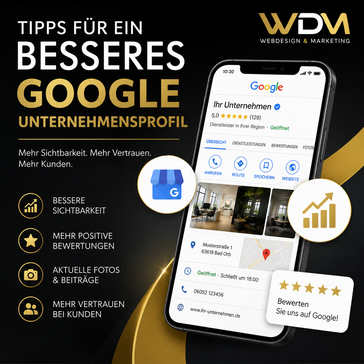 5 Tipps für ein besseres Google-Unternehmensprofil – mehr Sichtbarkeit, Bewertungen, aktuelle Fotos und Vertrauen bei Kunden 5 Tipps für ein besseres Google-Unternehmensprofil – mehr Sichtbarkeit, Bewertungen, aktuelle Fotos und Vertrauen bei Kunden