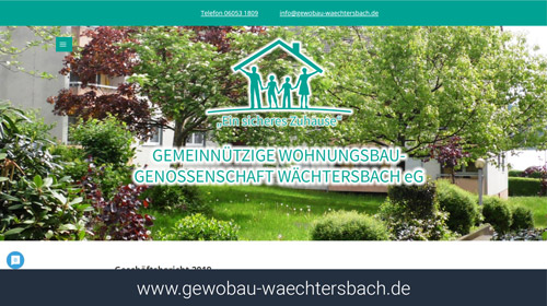 Webseite GeWoBau Wächtersbach