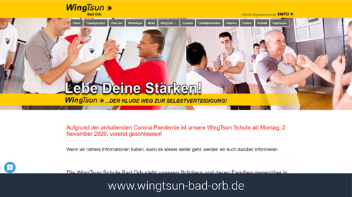 Webseite WingTsun Schule Bad Orb
