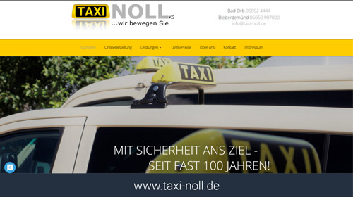 Webseite Taxi Noll